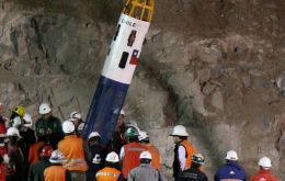 Last October 33 trapped miners were rescued from 700 metres below ground  