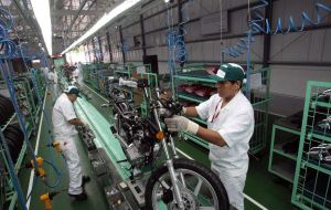 The assembling of motor bikes is clear evidence of the expansion of manufacturing 