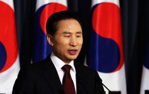 President Lee Myung-bak has met with his counterparts in Mexico, Peru, Bolivia, Ecuador, Panama, among others 