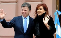 The first official visit of a Colombian president to Argentina in over a decade 