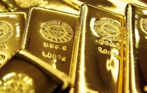 Gold brighter than ever closed Friday at 1.846 dollars an ounce 