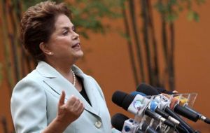 President Rousseff is committed to considerable cuts in budget outlays 