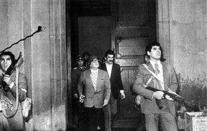 Elected president Salvador Allende in September 1973 during the bloody coup that deposed him 
