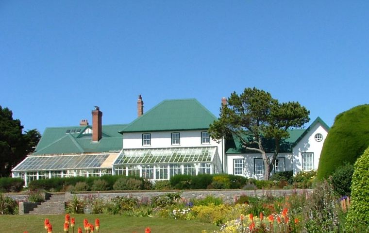 Governors’ residence known as Government House in Stanley  