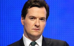 The release came when Finance minister George Osborne was addressing the Conservative Party's annual conference
