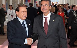 Scandals have left Berlusconi virtually KO politically and Rodriguez Zapatero is on his way out  