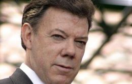 Juan Manuel Santos addressed the country on national television <br />
