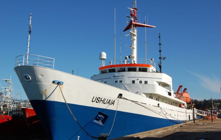 The ‘Ushuaia’ went for repairs to Punta Arenas 