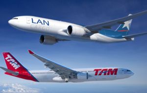 The new airline, LATAM will be among the world to ten 