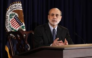 Ben Bernanke at the press conference following the FMOC 