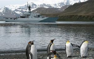 The patrol vessel has also been to South Georgia 