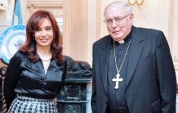 Monsignor Arancedo and the Argentine president 