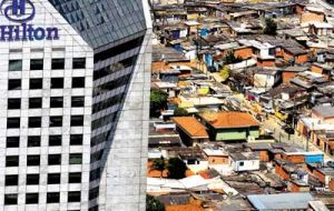 But also a country of acute income disparity; the richest 10% gain 44.5% of total income (Photo Folha de S. Paulo) 