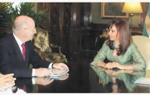 Paolo Rocca chairman of Ternium and Tenaris in a recent visit to President Cristina Fernandez 