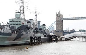 HMS Belfast is part of the Imperial War Museum