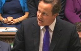 PM David Cameron during question time this week in Parliament 