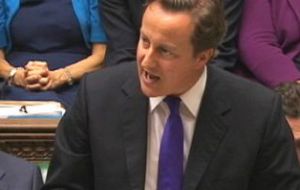 PM David Cameron during question time this week in Parliament 