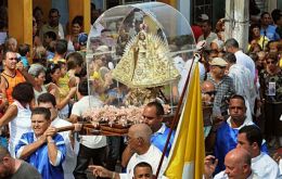 A ceremony with Cuba’s Patron Virgin was held at the same place Pope John Paul gave mass in 1998