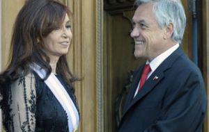 The formal invitation from Piñera was during CFK last Saturday’s inauguration