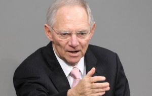 German Finance Minister Wolfgang Schaeuble said any US contribution needs congressional approval 