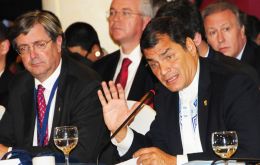 Correa said Ecuador feels closer to Mercosur than to CAN 