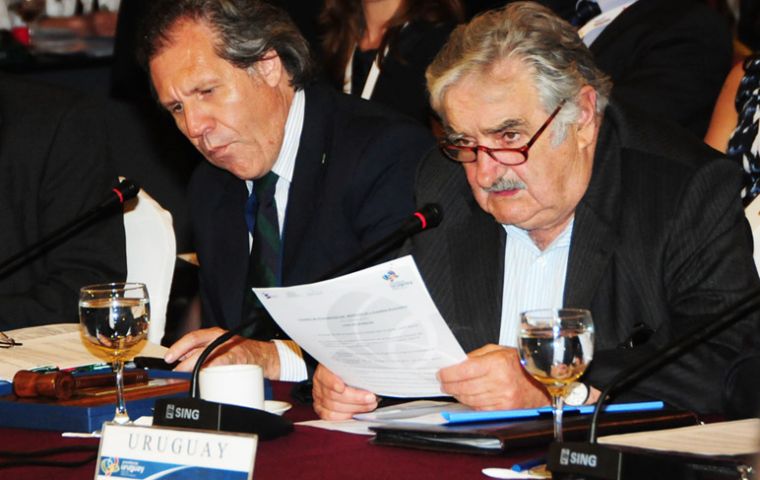 President Mujica made the announcement at the closing ceremony  