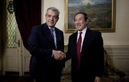 Argentina’s Lower House Julian Dominguez with Jiang Shusheng