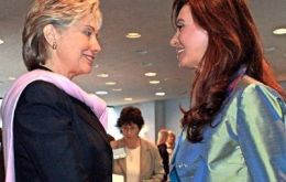 Hillary has a close relationship with Cristina Fernandez said the State Department spokesperson