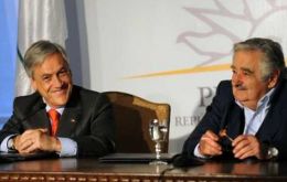 The two leaders during his last meeting in Montevideo