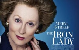 A poster promoting Margaret (Streep) Thatcher 
