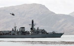 The South Atlantic patrol anchored at Grytviken (Photo Sam Crimmin)