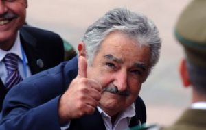 Uruguayan president Jose Mujica who happened to be at the base was given a gift of a crate of Protector’s own brand of beer, 'Ice-Breaker'