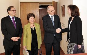 Argüello, Martinez, Timerman, Jacobson before the meeting