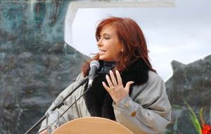 The president is also scheduled to inaugurate a cenotaph and memorial with the names of Argentine combatants killed in the conflict  