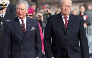 The two royals during the tour of the destroyer on her last mission 