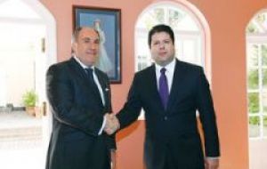 Chief minister Picardo with mayor Landaluce address fishing activities  