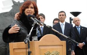 CFK message on national television blasting the UK and the UN Security Council