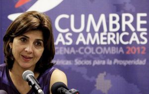 Foreign Minister Ms Holguin from Colombia, which hosts the summit, made the announcement