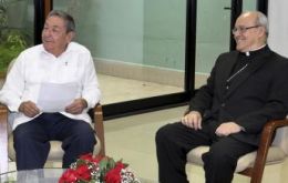 Raul Castro  and Cardinal Jaime Ortega  regime have worked together to improve relations   