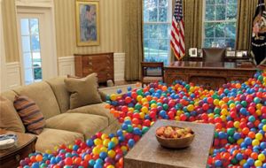 The Oval Office turned into a ball pit for children on Easter Egg Roll celebration 