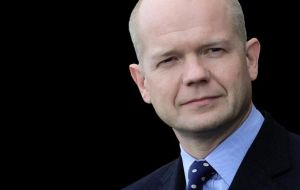 Foreign Secretary Hague: Falklands entitled to develop oil and fishing industries without interference from Argentina 