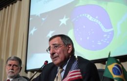 Panetta meets Amorim as part of a regional which also includes Colombia and Chile 