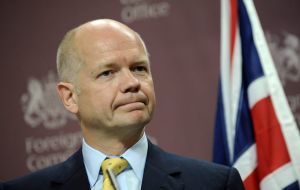 Foreign Secretary William Hague: “You can count on us, always, to stand by self determination” 