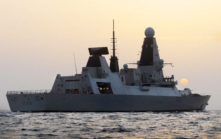 The Type 45 warship taking part in the 'Auriga 12' deployment was praised by fellow seamen (Photo: MoD)