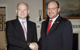 The Foreign Secretary with Chilean minister Alfredo Moreno 