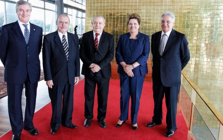 All Brazilian living presidents were present at the solemn ceremony 