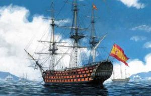 Spanish galleon “Nuestra Señora de las Mercedes” sank off Portugal 