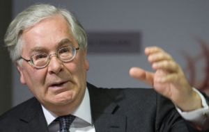 Sir Mervyn has said the Euro zone's woes is the biggest threat to UK economic recovery