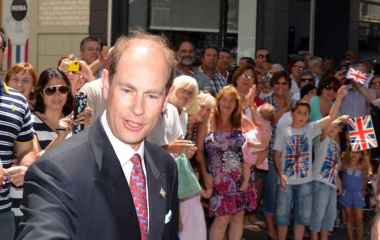 The Queen’s youngest son is cheered by the Gib crowd (Photo by Gibnews.net)