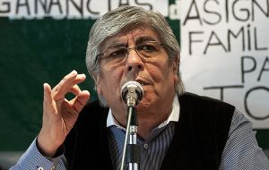 Hugo Moyano, leader of Argentina’s organized labour has the political initiative (Photo: NA)